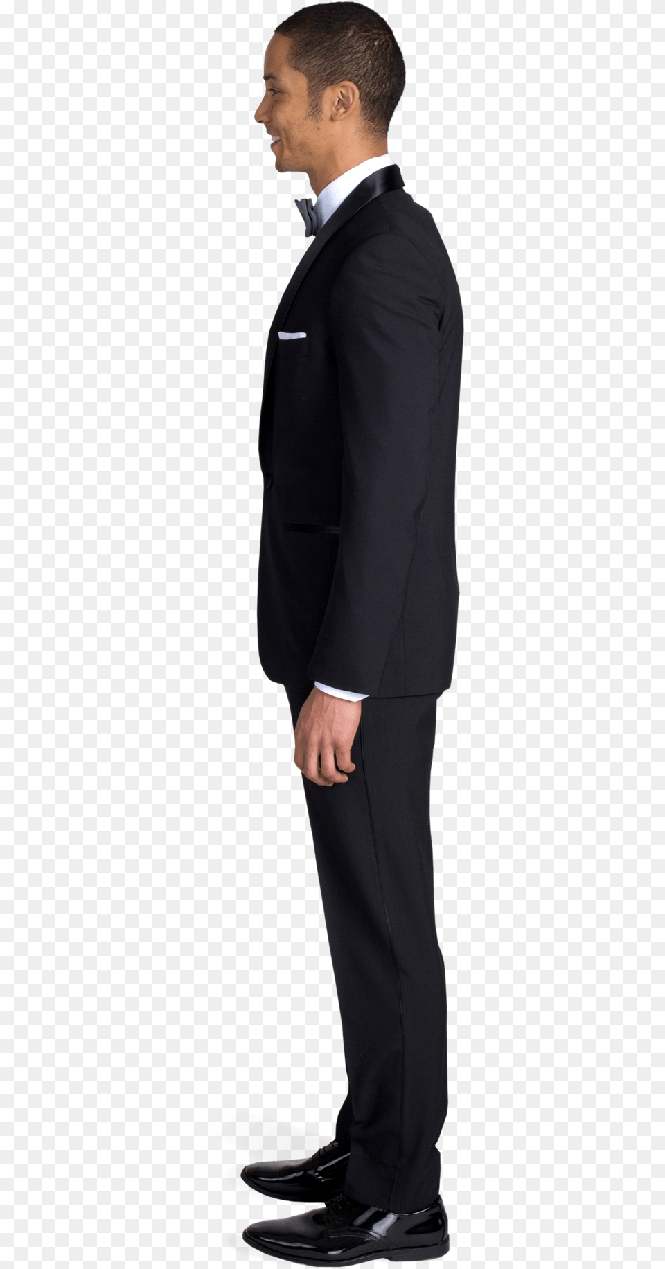 The Midnight Blue Tuxedo Black Tux Tuxedo Suit Side View, Clothing, Formal Wear, Person, Man Free Png Download