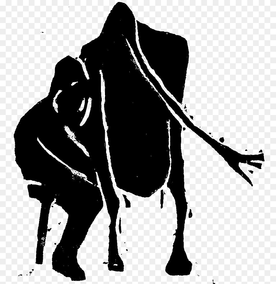 The Milk And Human Kindness Making Camembert Illustration, Silhouette, Clothing, Coat, Animal Free Transparent Png