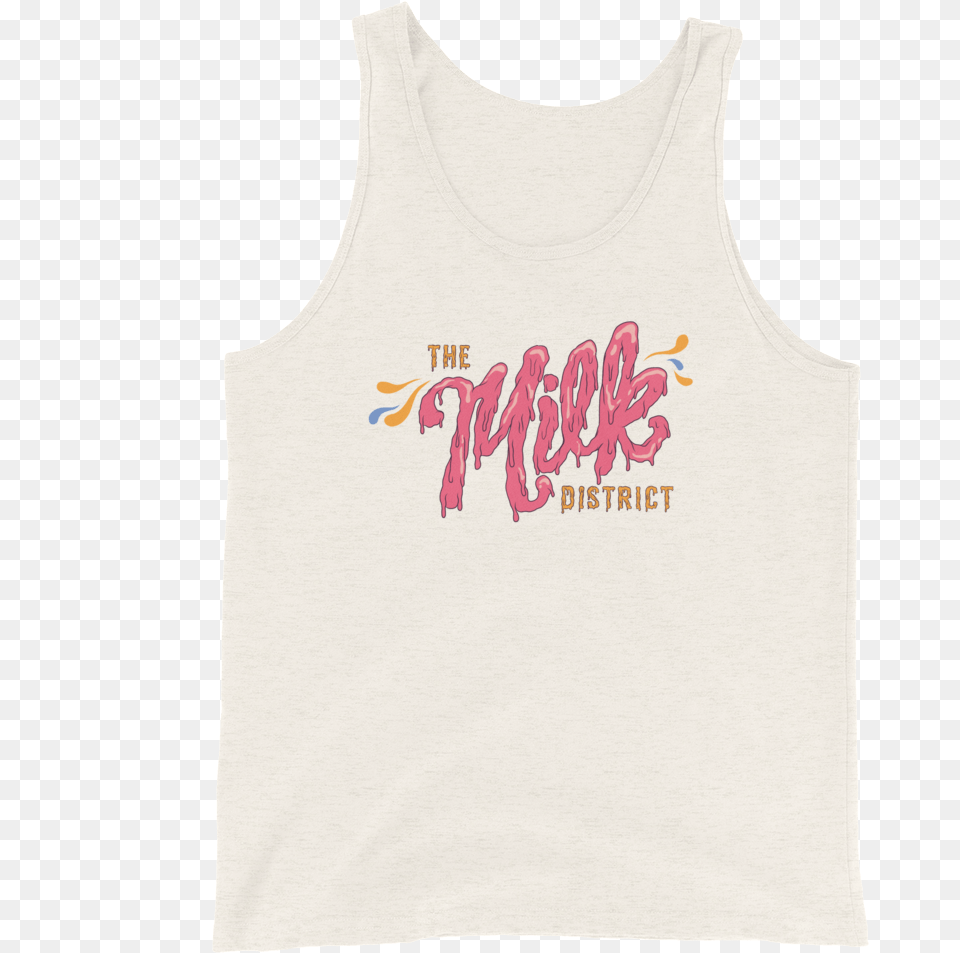 The Milk District Mockup Front Flat Oatmeal Triblend Mockup, Clothing, Tank Top, Shirt Free Png