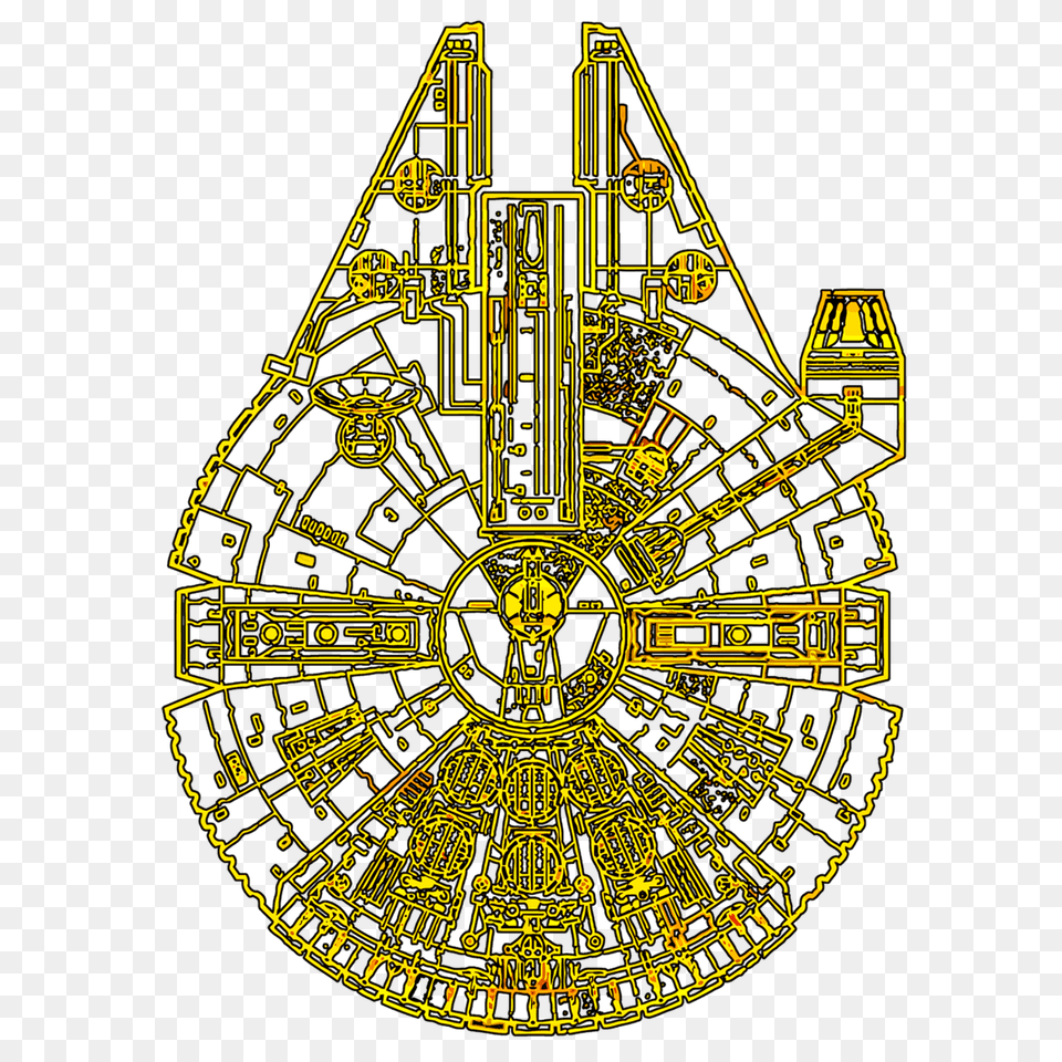 The Millennium Falcon The Bensin Clothing Company, Cad Diagram, Diagram, Chandelier, Lamp Png