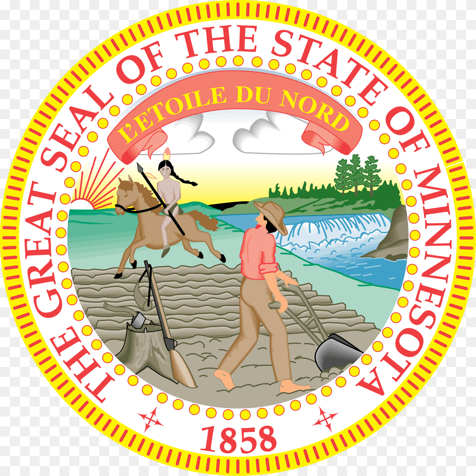 The Minnesota State Seal Minnesota39s Official, Photography, Clothing, Hat, Adult Png Image