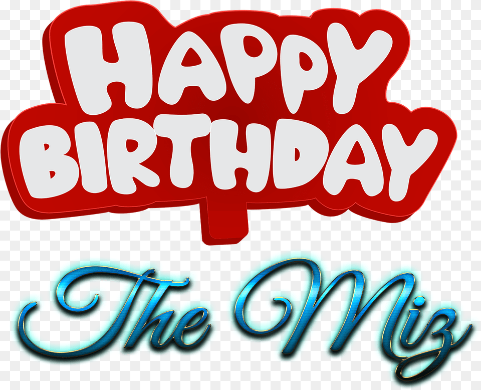 The Miz Happy Birthday Name Logo, Text Png Image