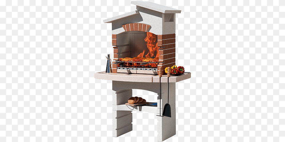 The Model Comprises The York Bbq And 2 Optional Side Barbecue York Crystal, Fireplace, Indoors, Cooking, Food Free Transparent Png