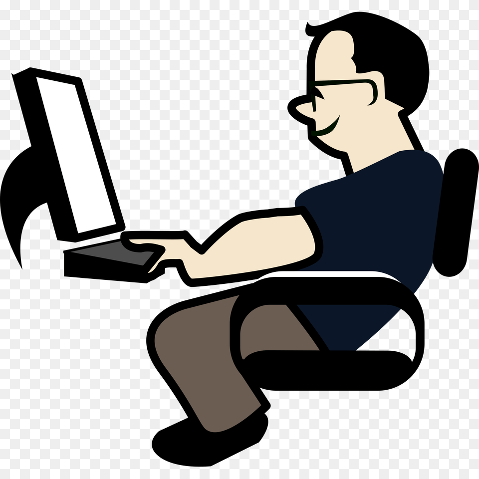 The Modern Job Search, Pc, Computer, Electronics, Sitting Free Png Download