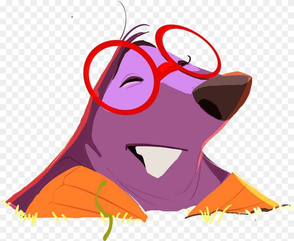 The Mole Is The Master Of All Things Underground Cartoon, Purple, Art, Graphics, Adult Free Transparent Png
