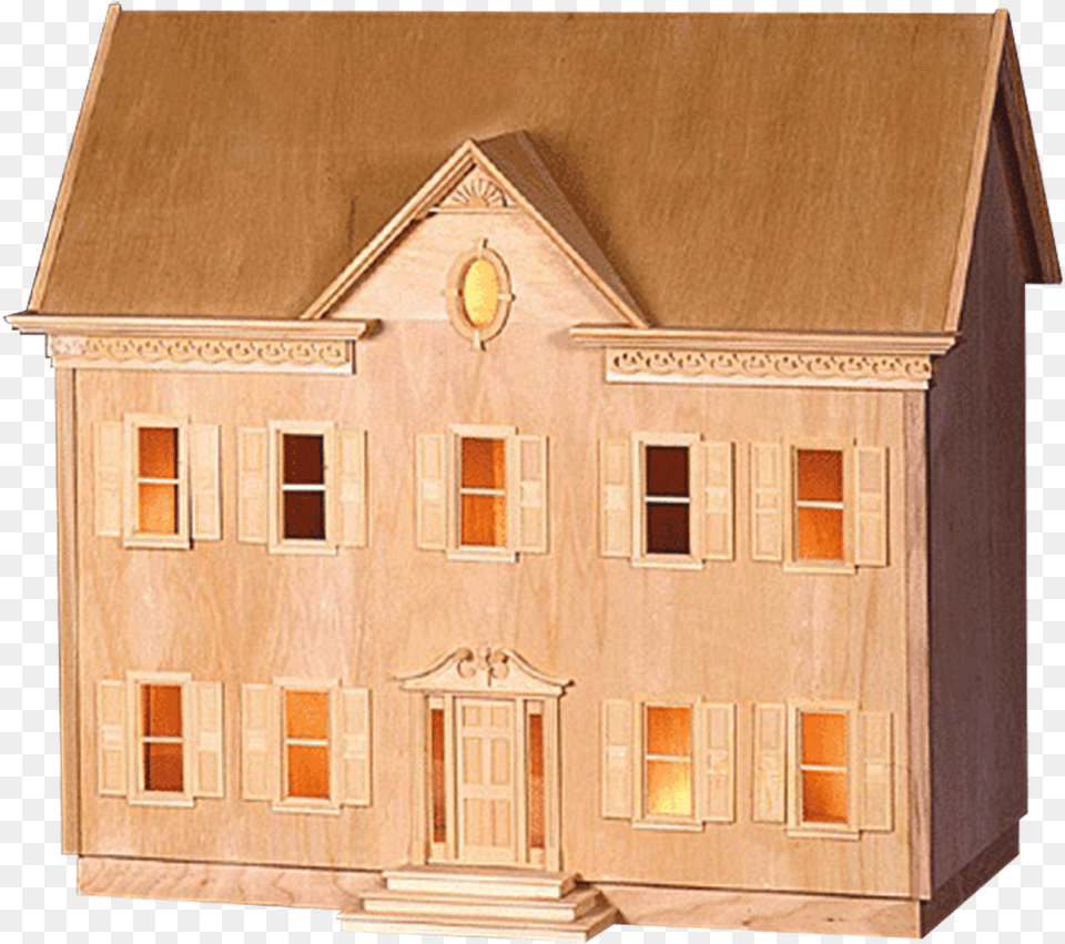 The Montclair Dollhouse Kit Smooth Plywood Dollhouse Kit, Architecture, Building, Wood, Housing Free Png Download