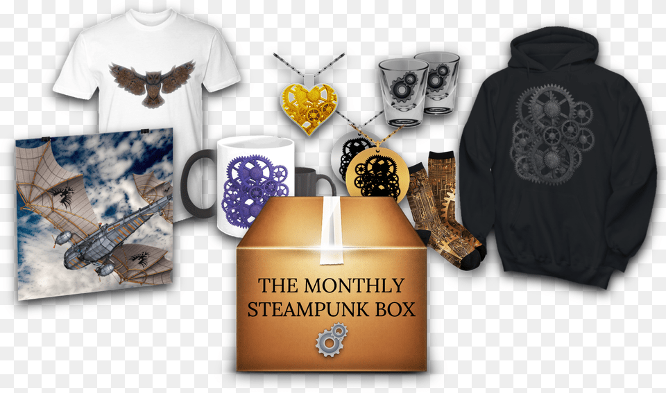 The Monthly Steampunk Box Steampunk Heaven Hooded, T-shirt, Clothing, Sweatshirt, Sweater Free Png