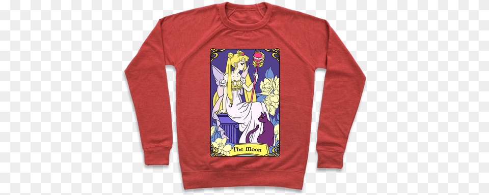 The Moon Tarot Pullover Oliver From Elio Shirt, Clothing, Knitwear, Sweater, Sweatshirt Free Png Download