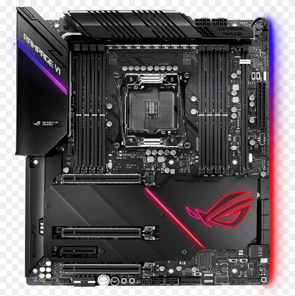 The Motherboard Has 3 Pci E Asus Rog Zenith Extreme Alpha, Computer Hardware, Electronics, Hardware, Computer Png Image