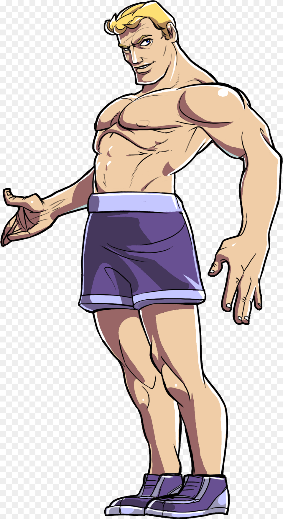 The Muscle Hustle Wikia Cartoon, Shorts, Clothing, Person, Man Png Image