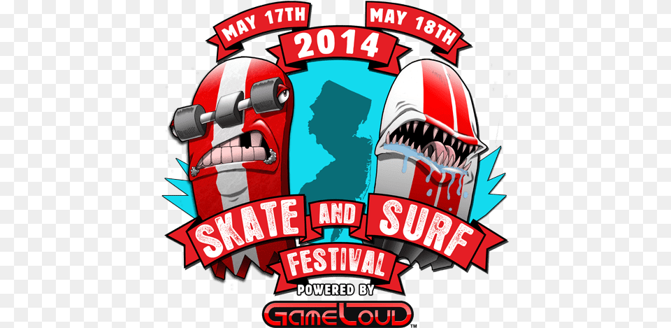 The Music Obsession February 2014 Skate And Surf Festival, Advertisement, Poster, Animal, Fish Png Image