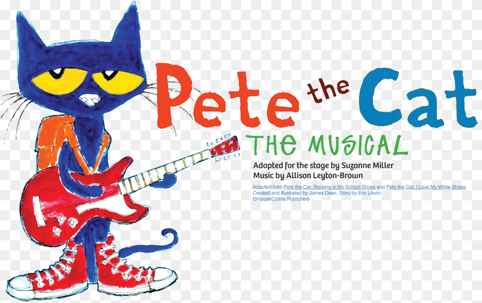 The Musical Pete The Cat Reading Rocks, Guitar, Musical Instrument, Advertisement, Baby Png