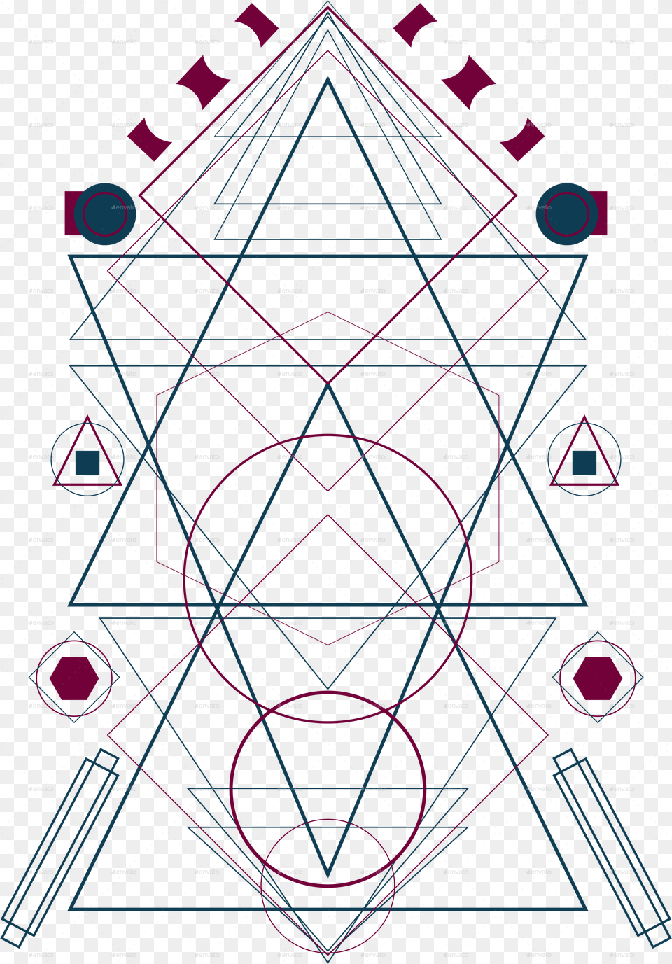 The Myhtical Lion Angry Sacred Geometry Triangle, Cad Diagram, Diagram, Blackboard Free Png Download