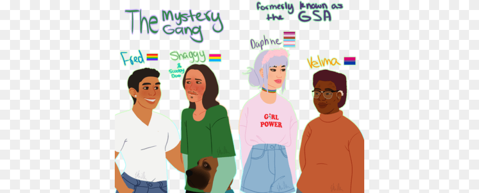 The Mystery Gang Headcanons For Modern Au Below The Scooby Doo Modern Au, Woman, Female, Clothing, Person Png Image