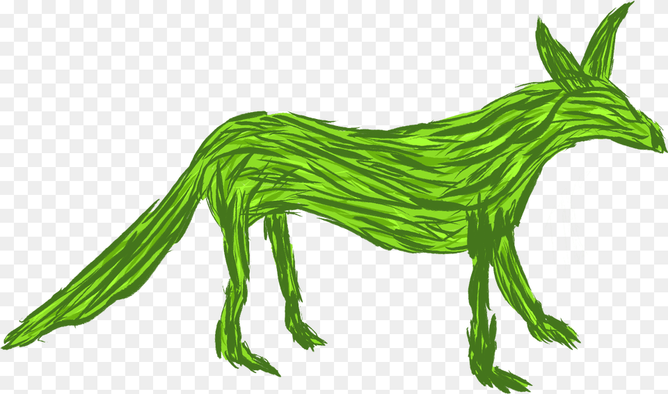 The Neckfurmanes Is Mostly Personal Flavoring And Illustration, Green, Animal, Coyote, Mammal Png