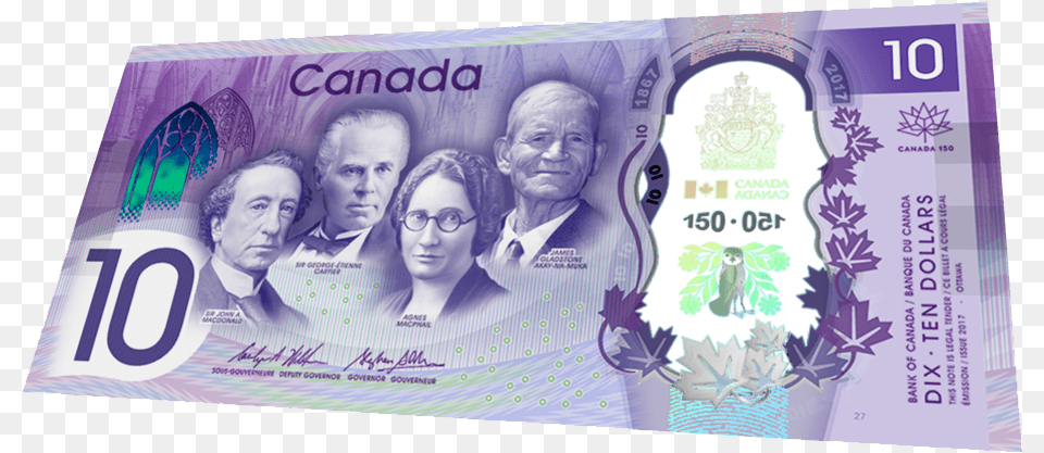 The New 10 Canadian Bill Is Out But Does It Smell Konami Code Canada Bill, Adult, Baby, Person, Man Free Png Download