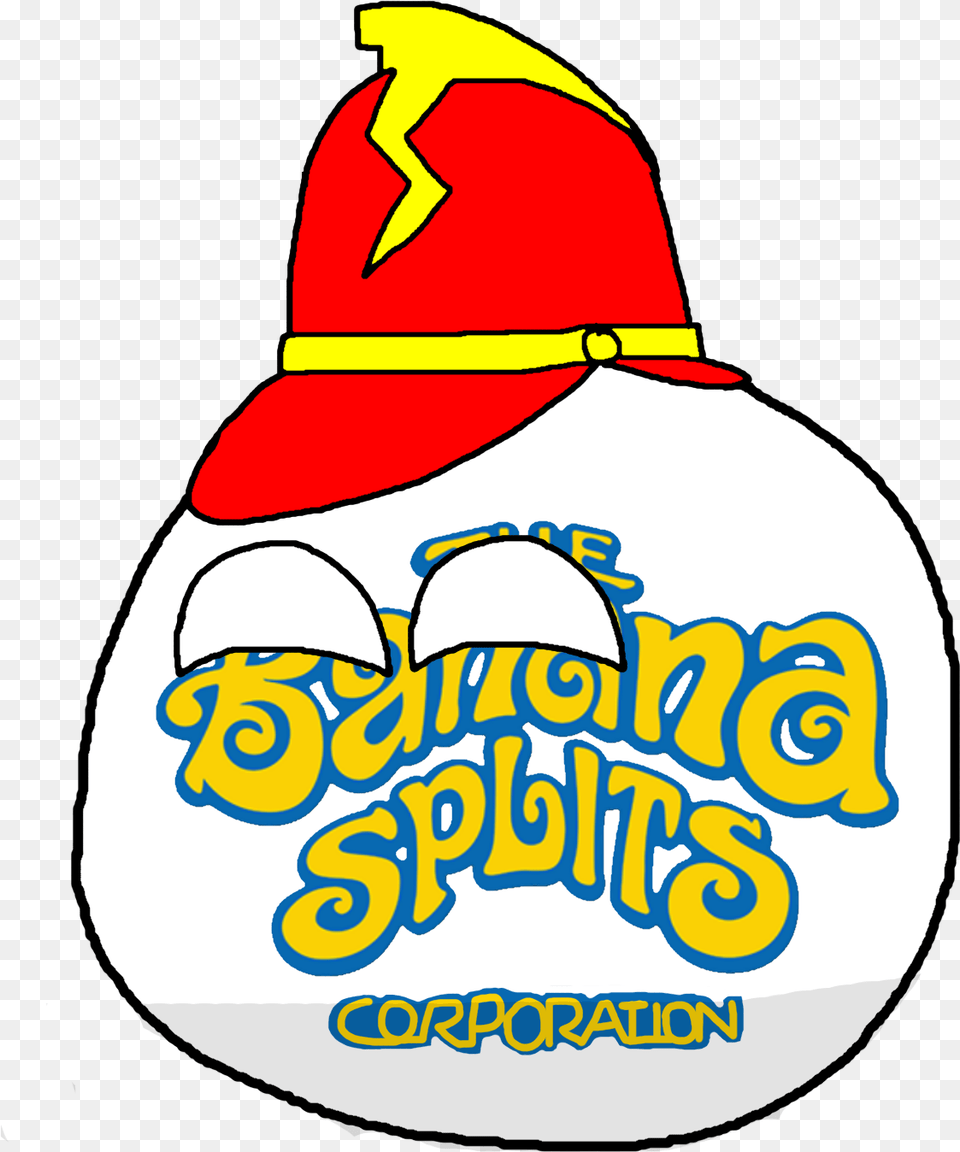The New Companyball Fanon Wiki Banana Splits Logo Banana Splits Fanon, Baseball Cap, Cap, Clothing, Hat Png Image
