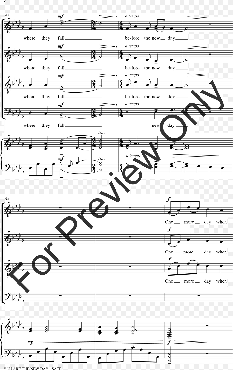 The New Day Product Thumbnail 7 Forever Joyful Brian Sheet Music, Page, Text Free Png Download