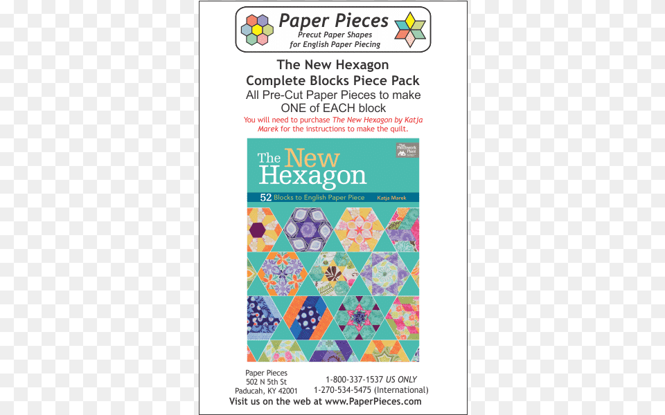 The New Hexagon 52 Blocks To English Paper Piece, Advertisement, Poster, Quilt, Pattern Free Png