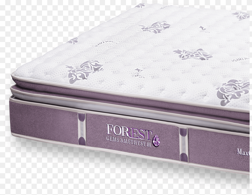 The New Maxcoil Forrest Amethyst Collection Features Mattress, Furniture, Bed, Accessories, Bag Png