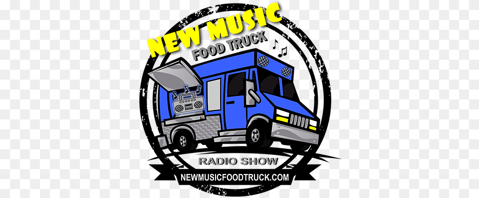 The New Music Food Truck Transparent Background Food Truck Clip Art, Transportation, Van, Vehicle, Moving Van Png Image