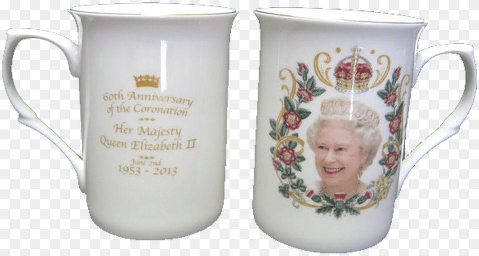 The New Queen Mug Cup, Art, Porcelain, Pottery, Person Free Png