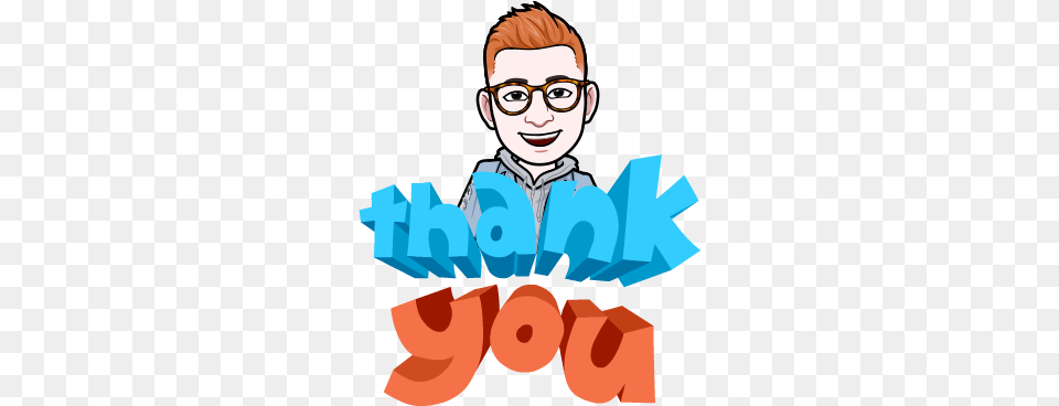 The New Snapchat Bitmoji Thank You Cards, Portrait, Photography, Person, Head Free Png Download
