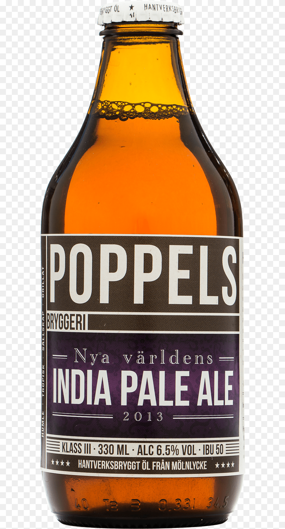 The New World India Pale Ale Poppelmans Nya Vrldens India Pale Ale, Alcohol, Beer, Beer Bottle, Beverage Png