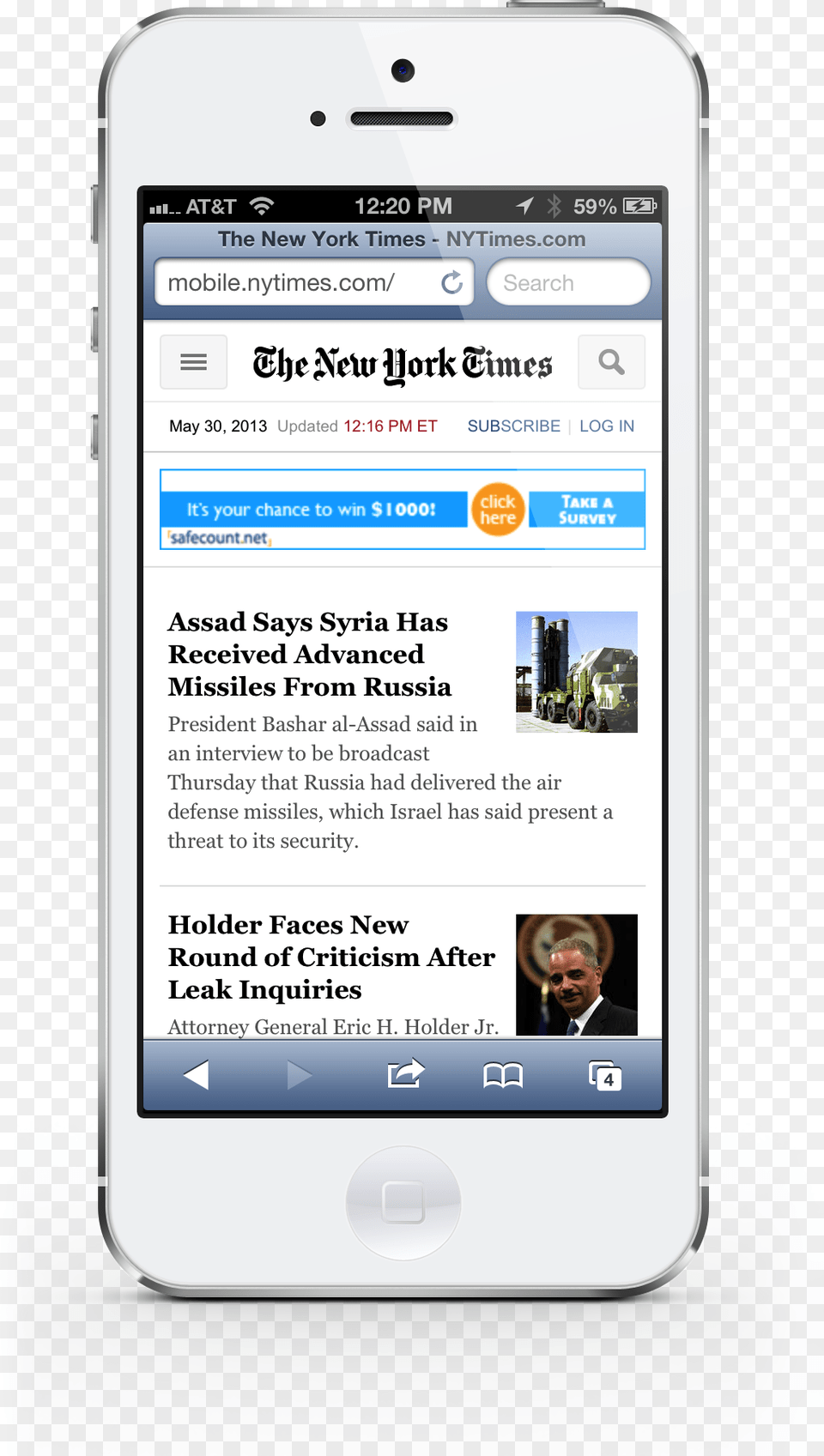 The New York Times Updates Its Mobile Website For First Smartphone, Electronics, Phone, Mobile Phone, Person Free Png