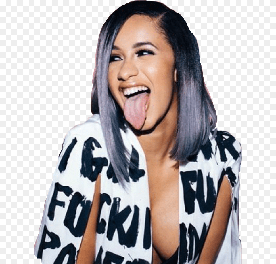 The Newest Cardib Stickers, Face, Head, Person, Mouth Free Png