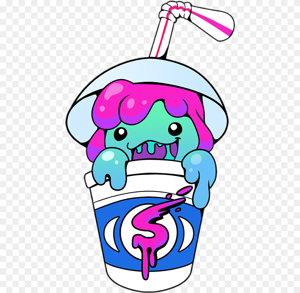 The Newest Slushii Stickers, Cream, Dessert, Food, Ice Cream Free Png