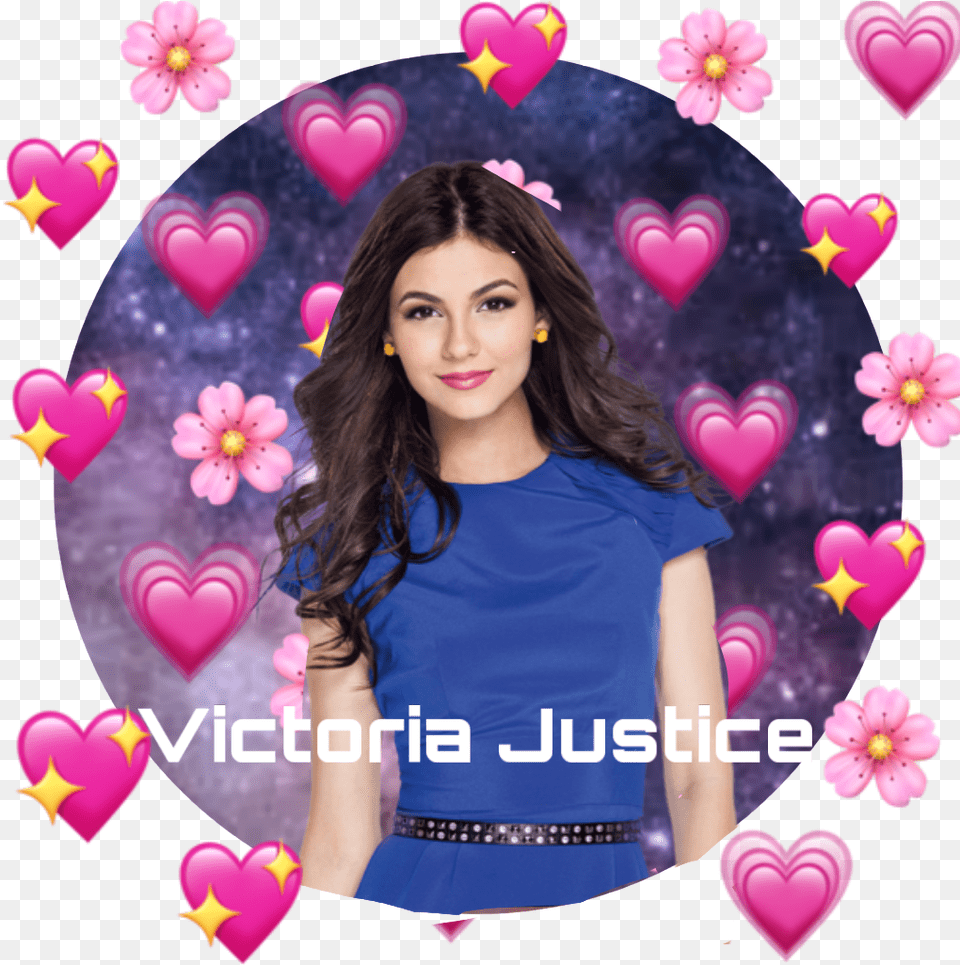 The Newest Victoria Justice Stickers Heart, Adult, Portrait, Photography, Person Free Png Download