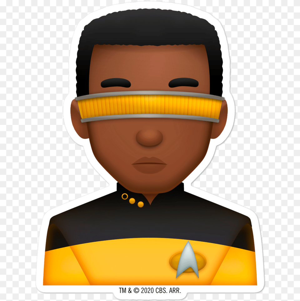 The Next Generation Geordi Star Trek Emoji, Head, Person, Face, Photography Free Png