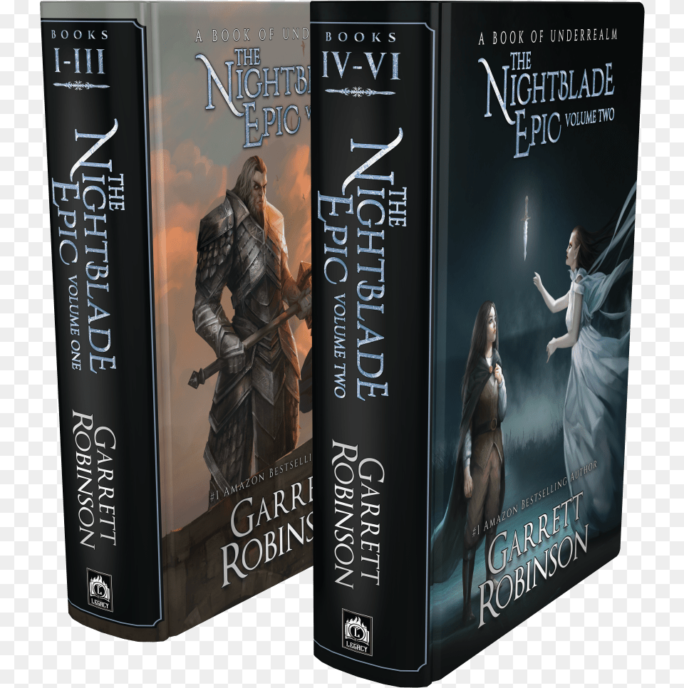 The Nightblade Epic Volumes One And Two By Garrett Robinson, Book, Publication, Adult, Person Free Png Download