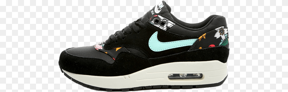 The Nike Womens Air Max 1 Floral Print Is Scheduled Air Max 1 Flower, Clothing, Footwear, Shoe, Sneaker Free Transparent Png