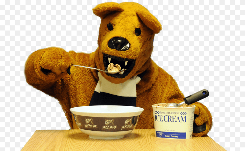 The Nittany Lion Mascot Digs In To A Bowl Of Berkey Penn State Crying Jordan, Cutlery, Spoon, Cup, Teddy Bear Png