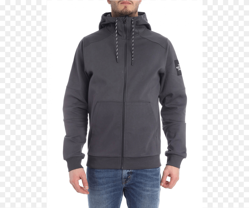 The North Face Jumper Made Of Cotton Grey Doudoune Homme Jott Capuche, Clothing, Sweater, Knitwear, Jacket Free Png Download