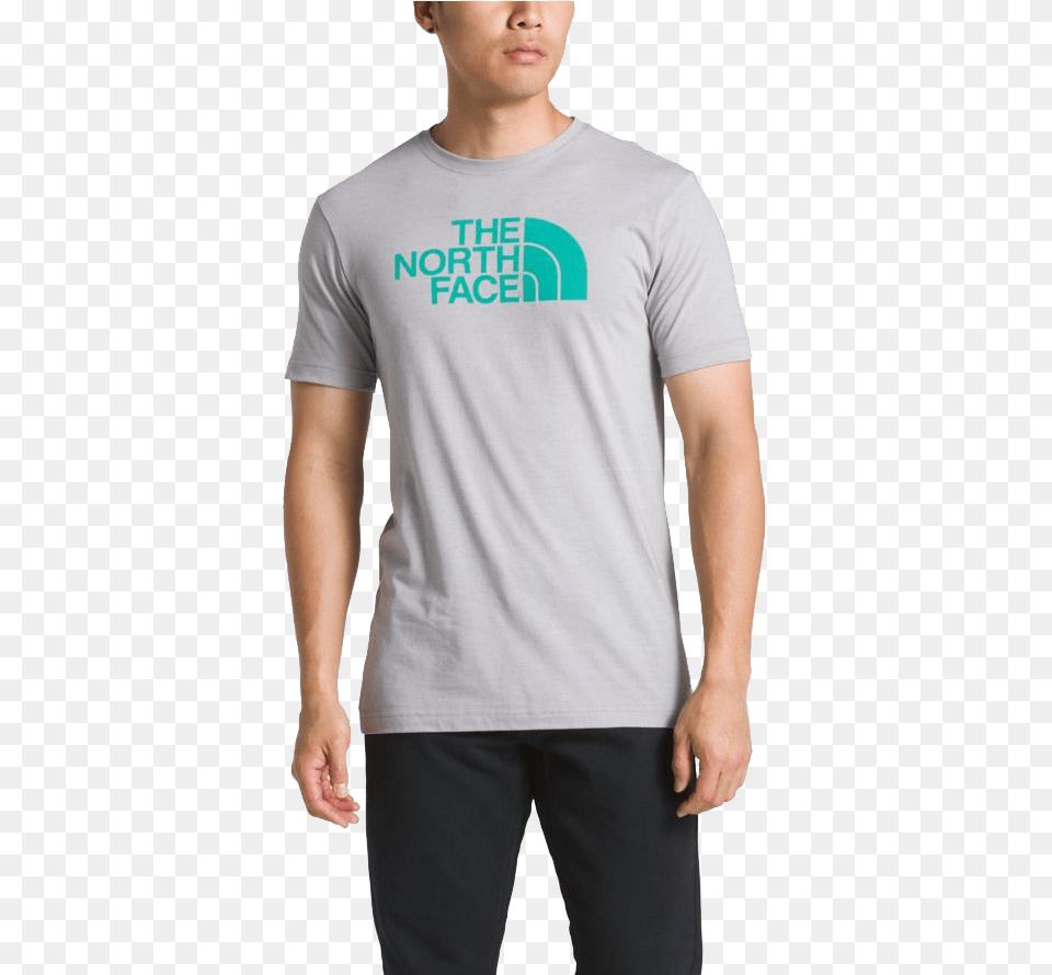 The North Face Men39s Short Sleeve Half Dome Triblend Man, Clothing, Shirt, T-shirt, Adult Free Transparent Png