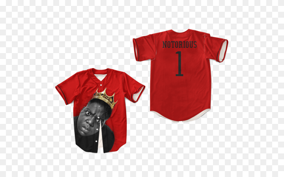 The Notorious B I G Biggie Smalls Baseball Jersey Dye Shirt Prints Cr, T-shirt, Clothing, Adult, Male Png Image