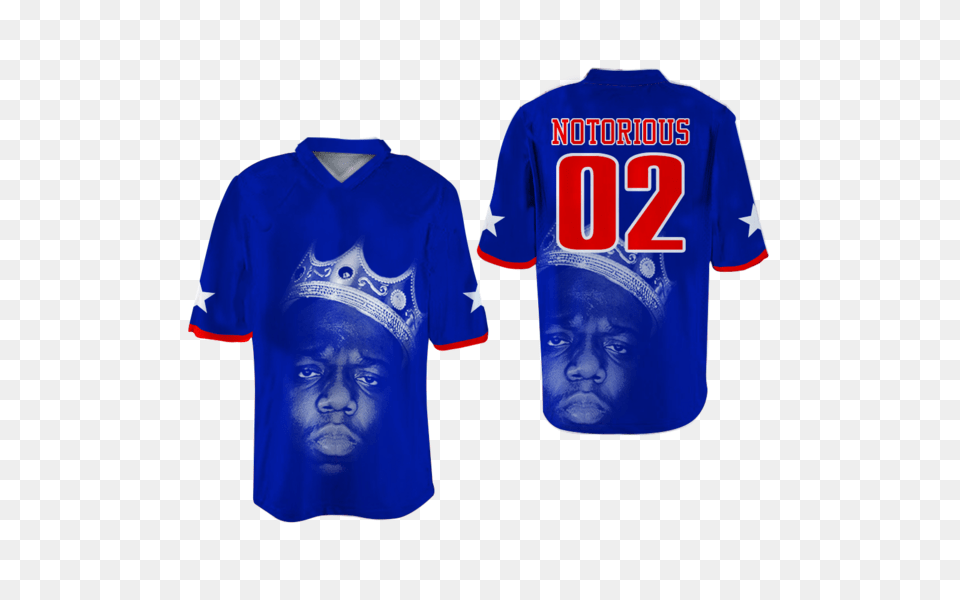 The Notorious B I G Biggie Smalls Football Jersey Dye Shirt, T-shirt, Clothing, Person, Man Png