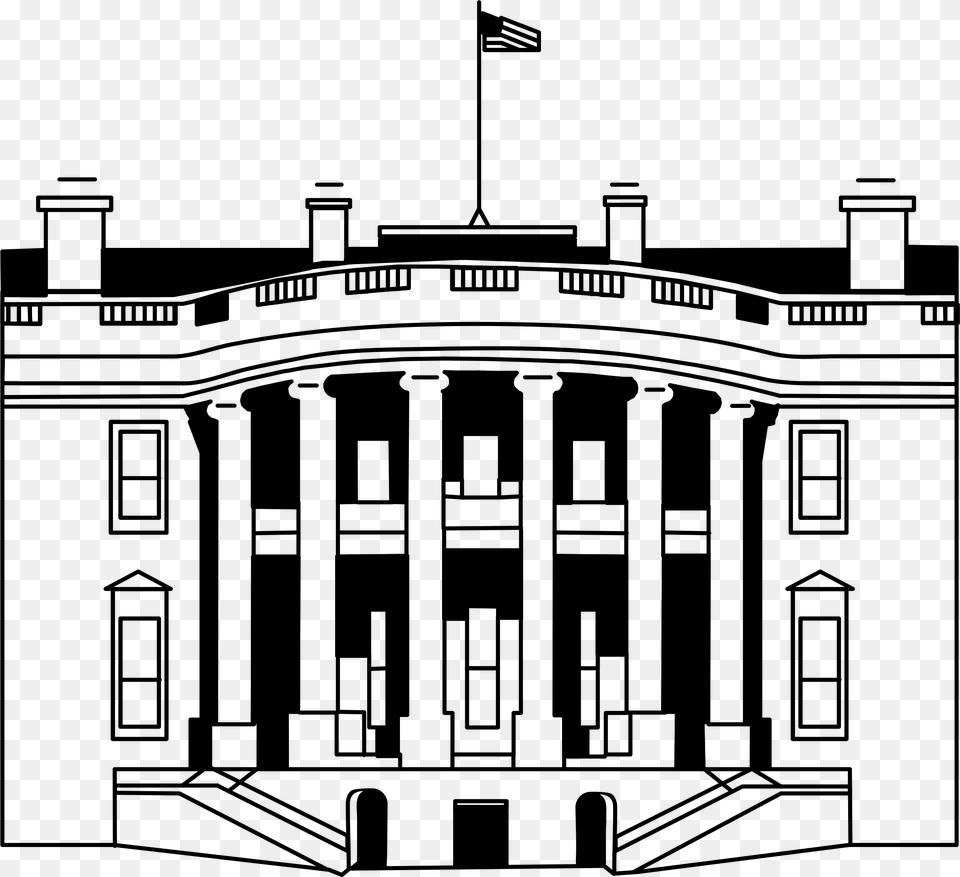 The Nut House Vector Library White House Clipart Black And White, Gray Free Png