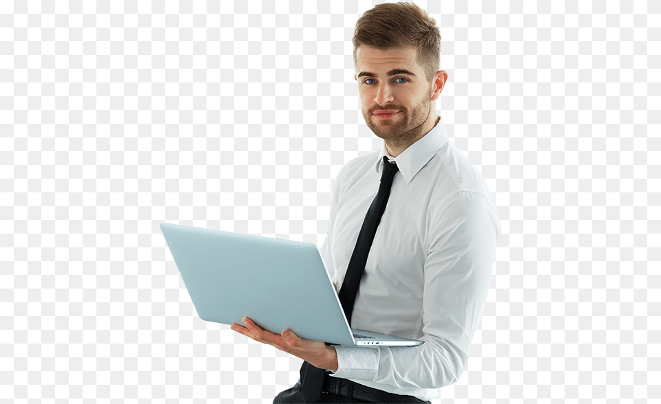 The Office Hero Guy With Laptop, Accessories, Shirt, Tie, Formal Wear Free Png