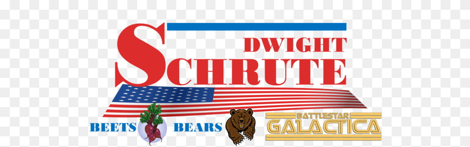 The Office Schrute Election Beets Bears Battlestar Galactica, American Flag, Flag, Animal, Bear Free Transparent Png