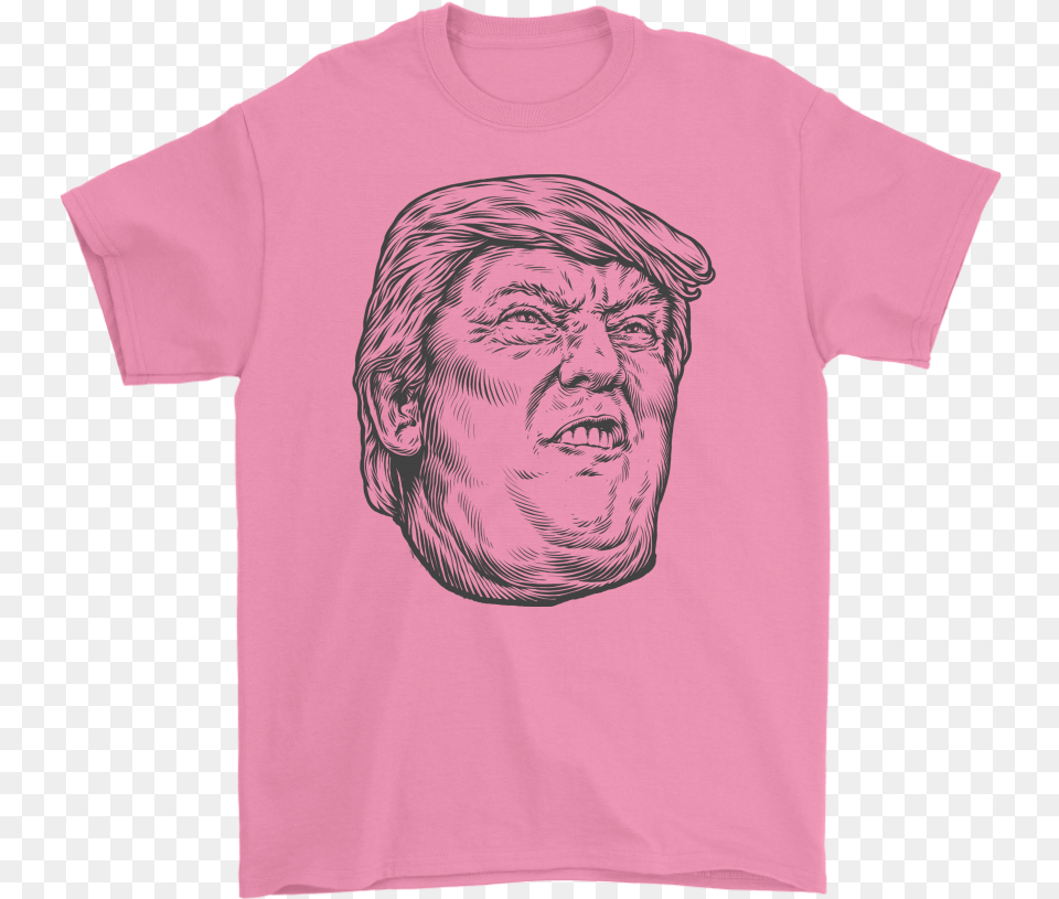 The Official Sketchy Trump Face Funny Political T Shirt T Shirt Fortnite Nike Just Play, Clothing, T-shirt, Head, Person Free Png