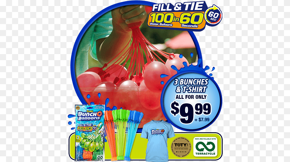 The Official Tv Website Of Bunch O Balloons Party Supply, Balloon, Advertisement, Poster Png Image