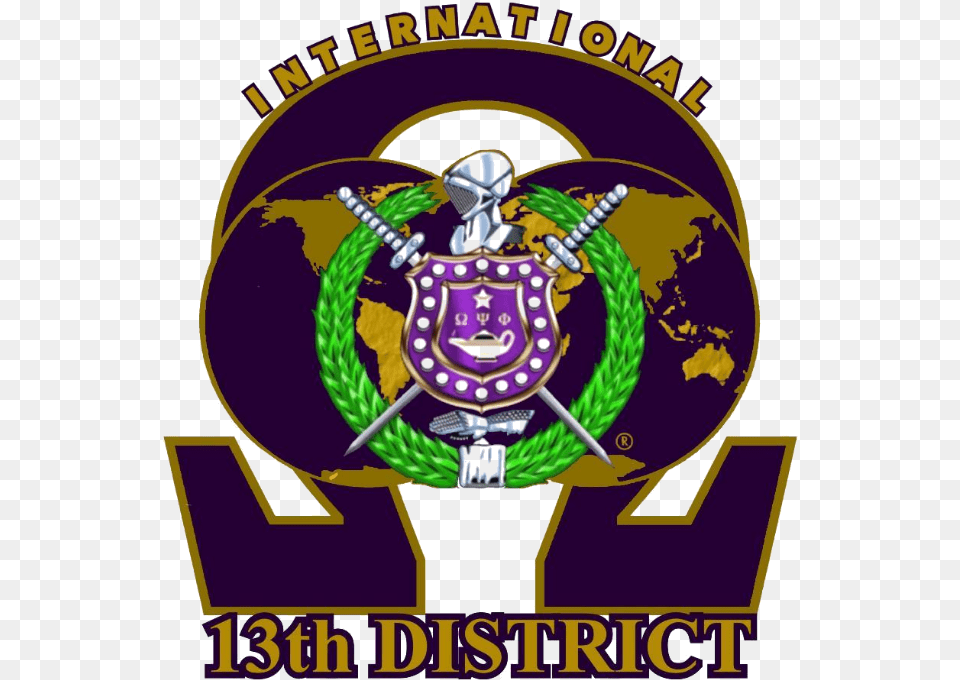 The Official Website Of The 13th International District Omega Psi Phi, Logo, Symbol Png Image