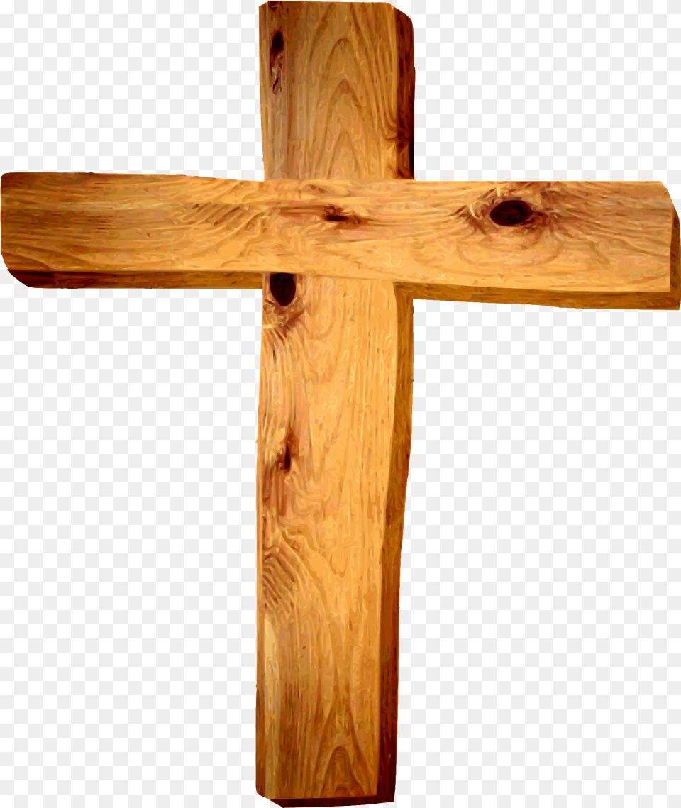 The Old Rugged Big Wooden Cross Background, Symbol, Wood Free Transparent Png