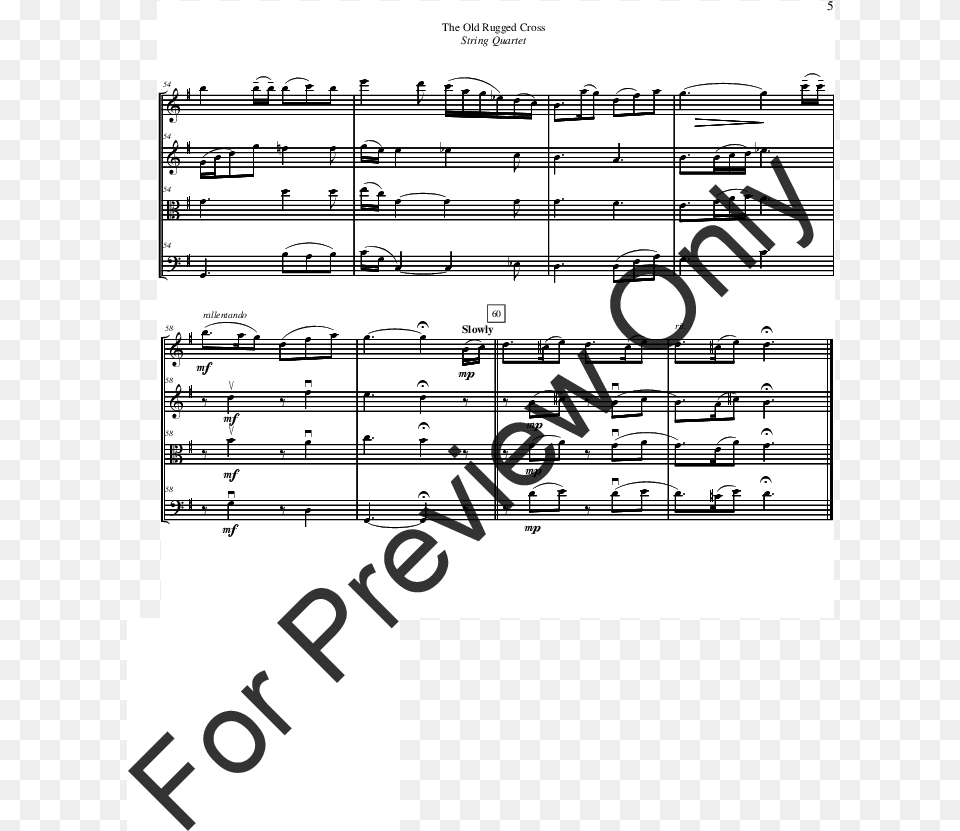 The Old Rugged Cross Thumbnail Sheet Music, Sheet Music Free Png