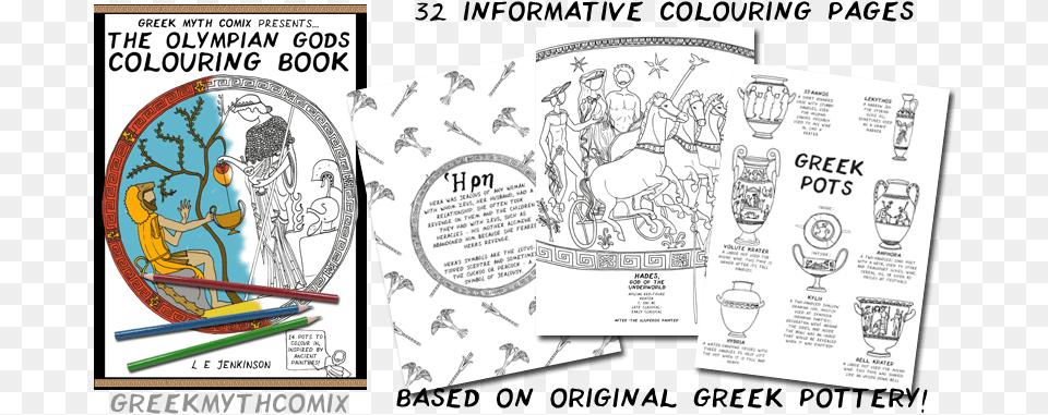The Olympian Gods Colouring Book Cartoon, Advertisement, Comics, Poster, Publication Free Transparent Png