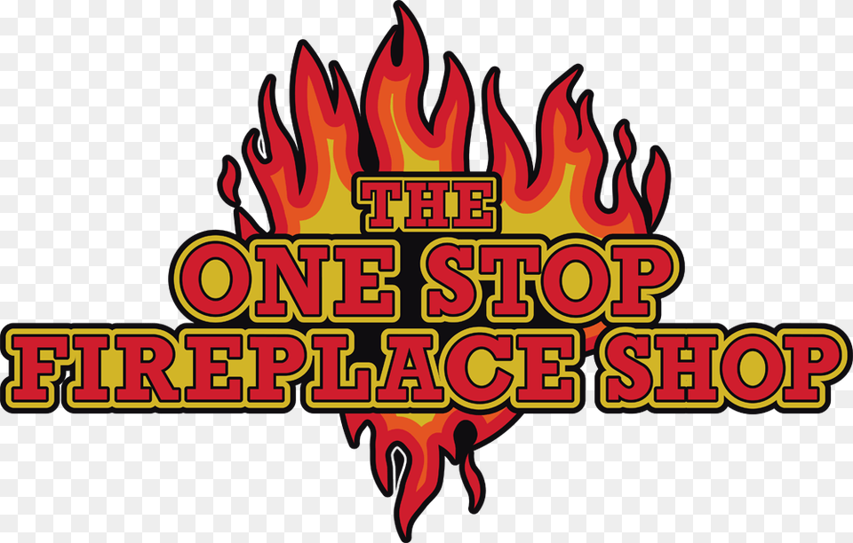 The One Stop Fireplace Shop Logo Graphic Design, Fire, Flame, Dynamite, Weapon Free Png